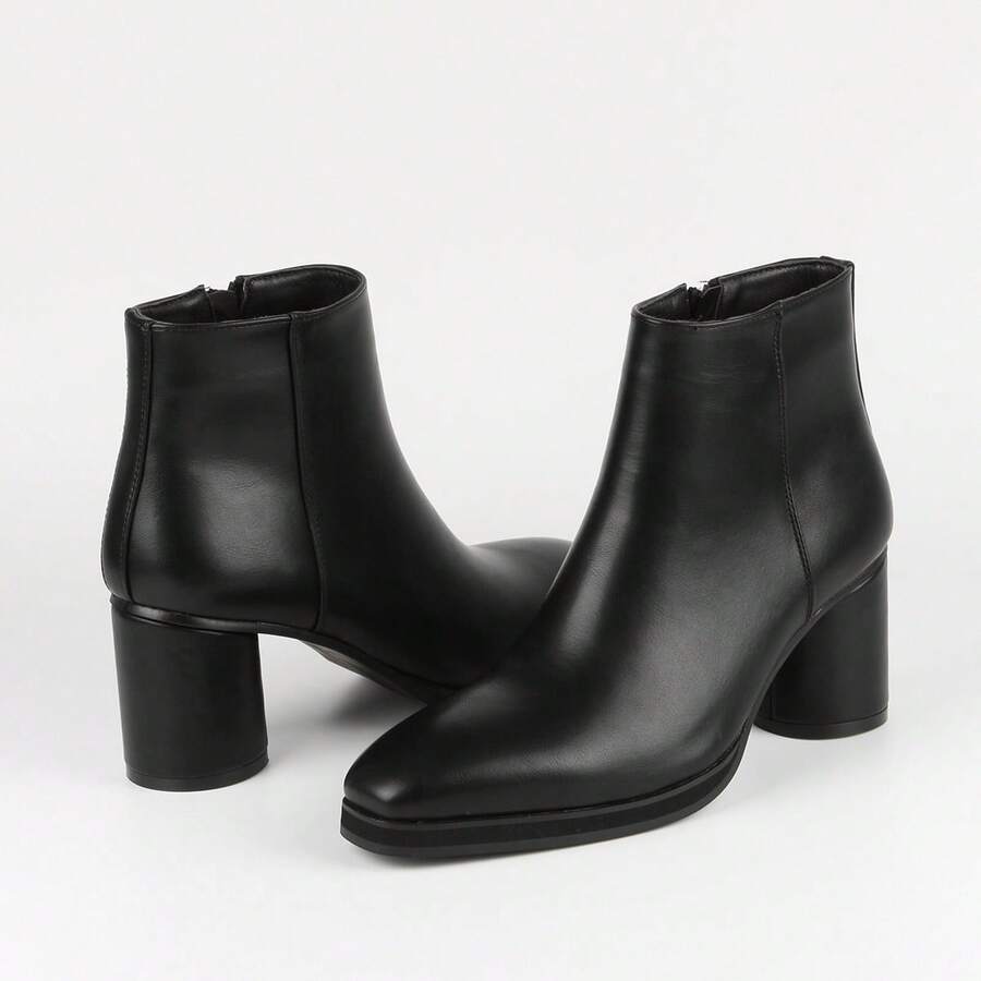 Men's High-Heeled Platform Chelsea Boots Fashion Men's Boots - Black - View 1