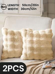 1/2/4 Stück luxuriöser Kunstfell Toskana Kissenbezug, Kissenhülle, ohne Kisseneinsatz, flauschige Heimdekoration Kissenhülle für Wohnzimmer Sofa, Schlafzimmer Kopfteil, Überwurfkissen, Oeko-Tex