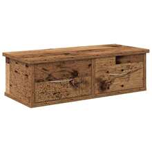 Mobiletto dA, Parete Larryhot in finitura legno antico, 60x26x18,5 cm, legno ingegnerizzato, adattabile A, Più stanze (ingresso, bagno, ufficio), struttura robusta, facile da montare, ideale per riporre oggetti e decorare - Castano - Visualizzare 2