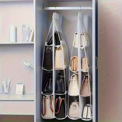 3/1pc Multi-Layer Oxford Cloth Wardrobe Organizer Hanging Storage Rack - Foldable, Space-Saving, Universal, Multi-Functional And Easy To Use - Ideal For Closet, Wardrobe Or Travel, Hanging Shoe Organizer