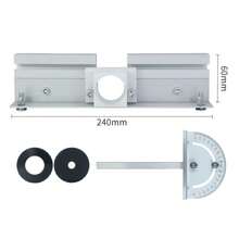 آلة نجارة للنحت وتشذيب الحواف، لوحة من سبيكة الألومنيوم، جبلي، مسطرة دفع، منصة رفع صغيرة، منصة تنظيف للتشذيب والتخديد الكهربائي للخشب - فضي - مشاهدة 6