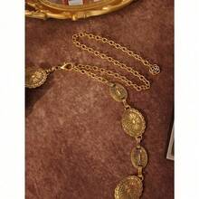 Bohemian Waist Chain With Floral Carving - Adjustable Gold-Tone Body Jewelry For Music Festivals, Beach Vacations & Boho Style Outfits - Vàng - Xem 3