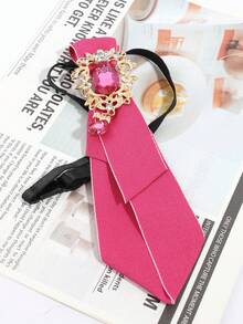 1件复古洛丽塔水晶水钻领带，女士哥特式优雅衬衫配饰，可调节角色扮演派对吸睛领带，带珠宝装饰 - A - 查看 15