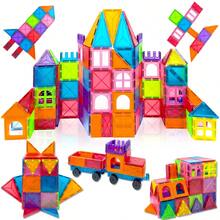 Magnetic Blocks 122 Piece Set 122pcs Magnet Building Blocks Clear Magnetic 3D Blocks Construction Playboards, Creativity Beyond Imagination, Inspirational, Recreational, Educational Conventional - Multicolor - View 7