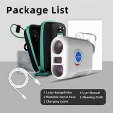 NOHAWK 1090 Yard Golf Rangefinder With Angle Switch, Flag-Lock Vibration, And Slope-Adjusted Distance Function, Equipped With 6X Magnification Monocular, Designed For Golfers - White - View 6