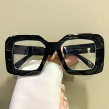 Gafas cuadradas de moda, unisex, diseño de marco simple - Azul - Ver 5
