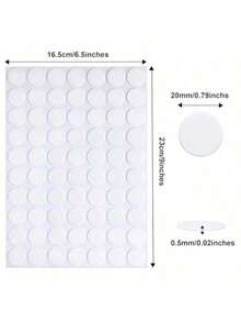 280 Pcs Double Sided Sticky Stickers Removable Round Putty Sticky Tack No Trace Sticky Putty Waterproof Small Stickers Festival Decoration 20mm 280 - Trong sáng - Xem 2