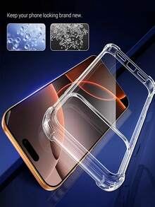 3-In-1 Combo Set Compatible With Iphone 17 Pro Max/17 Pro/17 Air/17: 1 Screen Protector + 1 Camera Lens Protector + 1 Ultra-Thin Soft TPU Anti-Drop Transparent Phone Case, Minimalist Style, High-Quality Protective Film, Anti-Scratch Glass, Shock-Proof Protective Cover, Ideal Choice For Digital Enthusiasts. - Clear - View 5