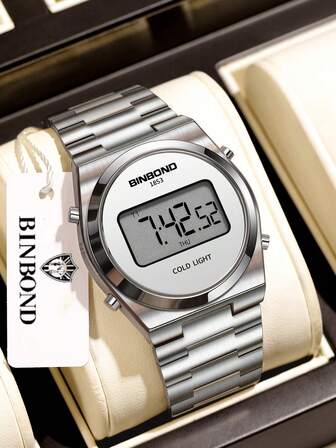 NIBOSI Luxury Watch For Man Waterproof Square Luminous Date Stainless Steel Men Watch Casual Quartz Men Watches