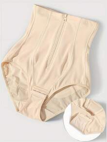 1pc Women High Waist Tummy Control Panty, Shapewear Pants,Butt Lifter Body Shaper Breathable Waist Trainer With Double-Reinforced Crotch For Multi-Occasion