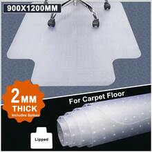 Office Chair Mat Computer Desk Chair Mat For Carpet Floor W/Extended Lip 36"X48" - transparent - View 4