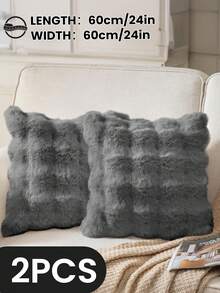 1/2/4 Stück luxuriöser Kunstfell Toskana Kissenbezug, Kissenhülle, ohne Kisseneinsatz, flauschige Heimdekoration Kissenhülle für Wohnzimmer Sofa, Schlafzimmer Kopfteil, Überwurfkissen, Oeko-Tex