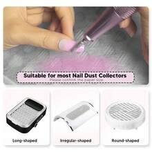 200 Sheets Nail Dust Collector Filter Paper With 12 Pcs  Disposable Nail Dust Filters For Most Of Nail Dust Collector Machine Nail Tech Nail Supplies Accessories For Nail Salon&Home{Inchcolor_nameinch:InchWhiteinch} - Trắng - Xem 7