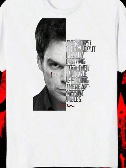 New Dexters Morgan Limited Edition Middle Finger Retro T-Shirt, Unique, Sportswear, Cotton 100% T-Shirt, New Collection2