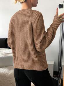 Women's Winter Y2K Long Sleeve Sweater Cardigan Warm And Comfortable Daily - Brown - View 2
