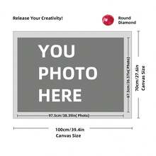 Customized Diamond Painting Set, DIY Personalized Pictures, 5D Diamond Art, Adult Customized Gift, Home Wall Decoration (Round Diamonds, 11.7x11.7 Inches/30x30 Cm), Diamond Painting Art Set - Multicolor - View 84