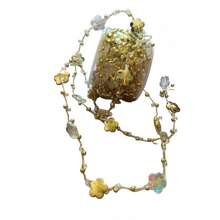 زينة نجمية مطرزة بالخرز على شكل زهرة البرقوق الذهبية، ديكورات عيد الميلاد؛ إكليل خرز اللؤلؤ لشجرة عيد الميلاد، ديكور مشهد عيد الميلاد، ديكور شجرة عيد الميلاد لواجهات محلات التسوق - متعدد الألوان - مشاهدة 4