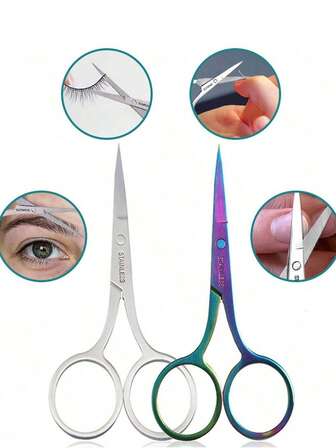 1支装变色龙尖头眉剪，化妆睫毛修剪器，价格实惠，适合作为圣诞礼物、化妆品、化妆工具、便宜货、礼品、女士礼品、圣诞礼物