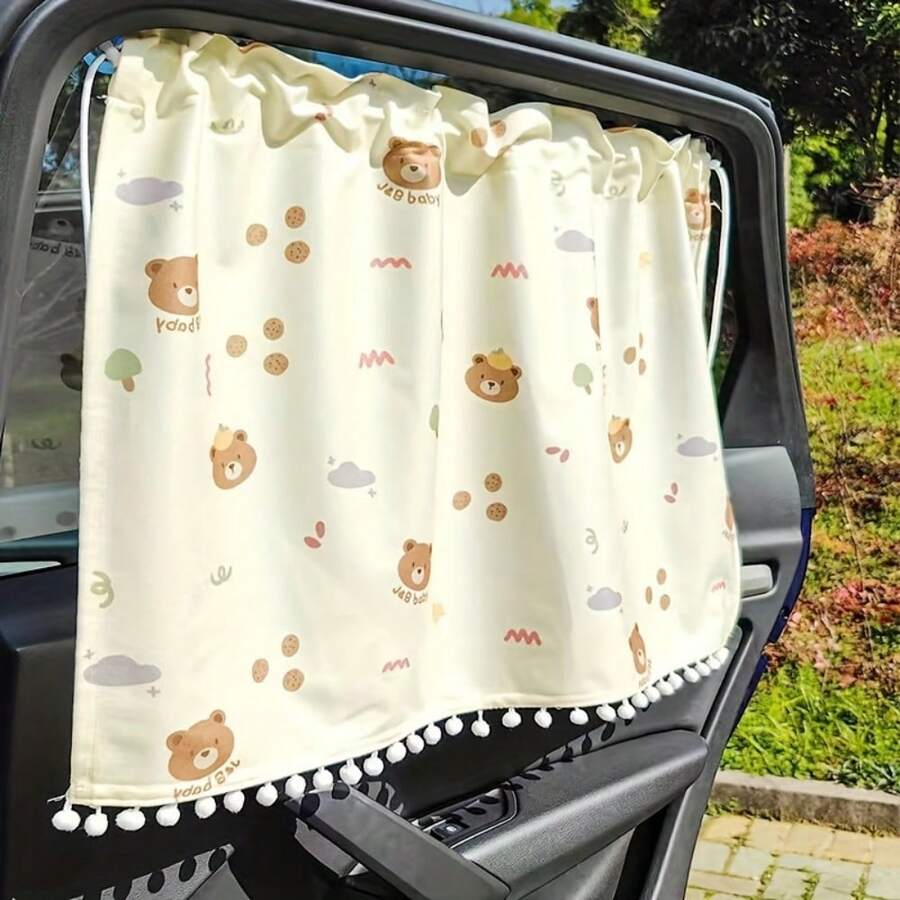 1/2 PCS Cute Car Window Shades - Suction Cup Car Sun Shades For Privacy, UV Protection & Heat Insulation, Premium Vehicle Side Window Sun Blinds For Cars, SUVs, Trucks & Sedans