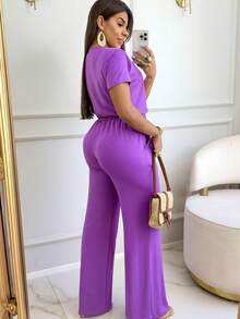 Magenta Shop Women's Comfortable Fleece Set - Lila Púrpura - Ver 2