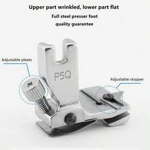 工业缝纫机压脚 P5 P50 P50W 褶皱压脚，适用于厚面料缝纫机配件 - 彩色 - 查看 9