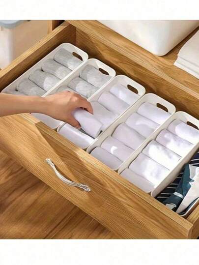 10 Pcs Plastic Storage Boxes, Multi-Functional Underwear And Sock Organizer, Drawer Dividers For Clothes, Bras And Accessories, Durable Closet Organization Containers For Home, Bedroom, Kitchen And Office Use, Space-Saving Storage Solutions To Keep Drawers Neat And Tidy (Lightweight, Washable And Reusable Plastic Material, Not Fragile Glass)
