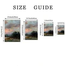 Bộ 3 bức tranh treo tường phong cảnh bình minh cổ điển Triptych phong cảnh nhẹ nhàng, tranh canvas, áp phích đồng quê mộc mạc, trang trí tường nhà nông thôn cho nhà thờ, phòng ngủ hoặc lối vào, quà tặng trang trí phòng cho cô ấy không có khung - Nhiều màu - Xem 6