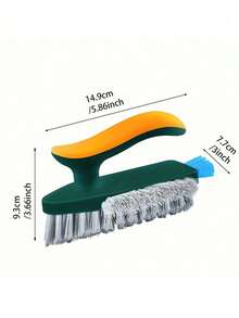1pc Crevice Cleaning Brush, 2-In-1 Floor Cleaning Brush, Multi-Functional Handheld Cleaning Brush, No Dead Spot Brush, Ideal Home Accessories, Suitable For Cleaning Windows, Crevices, Stoves, Doors, Laundry Tables,Stove Cleaning Brush, Kitchen Accessories - Multicolor - View 4