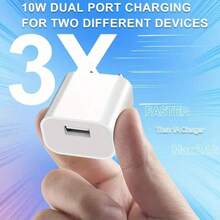 Bộ 2 sạc USB 5V2A, bộ chuyển đổi nguồn cổng USB-A, bộ chuyển đổi phích cắm tương thích với iPhone 14/13/12, Galaxy, máy đọc sách điện tử, MP3, điện thoại thông minh (Màu trắng) - Xem 6