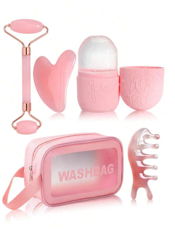 مجموعة أدوات العناية بالوجه بالبرودة، أدوات تدليك الوجه، قالب جيل السيليكا لأسطوانة التدليك، مشط تدليك، حقيبة تخزين شفافة من البي في سي، أسطوانة تدليك ولوح كشط لتنشيط الوجه والعيون، للاسترخاء العضلي، تخفيف التجاعيد، محمول وسهل الاستخدام، سريع المظهر، يدوي، مناسب للاستخدام المنزلي، الخروج، سهل الحمل، سهل الاستلام، للمكتب، تخفيف التوتر، هدايا عيد الميلاد، هدايا العطلات، هدايا العطلات