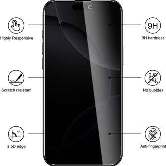 3 piezas de protectores de pantalla de privacidad anti-espía a 30° compatibles con 17/17Pro/17Pro Max/16/15/14/13/12/11 Pro Max/15 Plus/14 Plus como regalo para amigos y familiares, con dureza 9H, resistente a arañazos, ultra resistente y sin burbujas