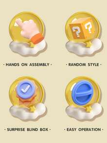 1pc Children's Fun Egg Twisting Machine Toys, Clamping Mini Doll Egg Twisting Machine, Grab Doll Machine Egg Twisting Machine Gifts, Birthday Gifts, Christmas, Suitable For Boys And Girls (Hand Measured Sizes May Have Slight Errors) - Multicolor - View 6