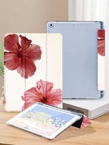 Kingsung 莲花图案平板电脑保护套，兼容 iPad 9.7/10.2/10.5/10.9/12.9/Pro 11（第十代）、Galaxy Tab S6 Lite 10.4 英寸、Kindle Paperwhite（第十二代，2024 年）和 Kindle（第十一代，2022 年），柔软防震，带智能支架/自动唤醒/睡眠功能 - 彩色 - 查看 4