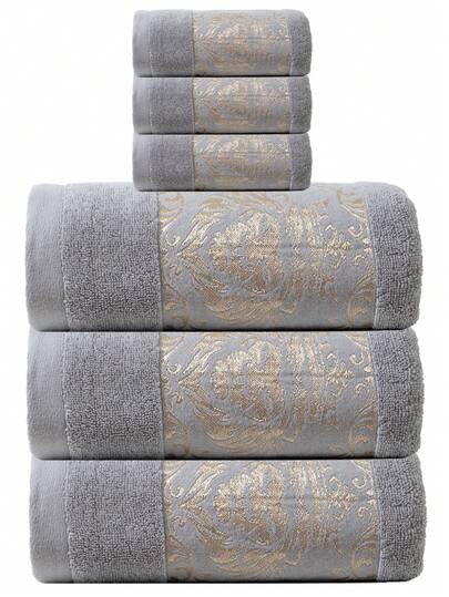 1 pieza Toalla de baño de 100% algodón ligera, diseño de jacquard minimalista con patrón de león, rectangular de 70*140cm para adultos para nadar o bañarse, o toalla de mano de 34*74cm, pañuelo de 34*34cm, de secado rápido y absorbente, suave, adecuada para baño, cocina, viaje, regalo de vacaciones, gimnasio, playa, hotel, salón