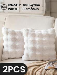 1/2/4 Stück luxuriöser Kunstfell Toskana Kissenbezug, Kissenhülle, ohne Kisseneinsatz, flauschige Heimdekoration Kissenhülle für Wohnzimmer Sofa, Schlafzimmer Kopfteil, Überwurfkissen, Oeko-Tex