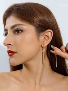 imoli 矩形吊坠耳环