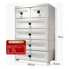 Organizador Closet De 6 Cajones Para Gorras Ropa Pantalones - Blanco - Ver 2