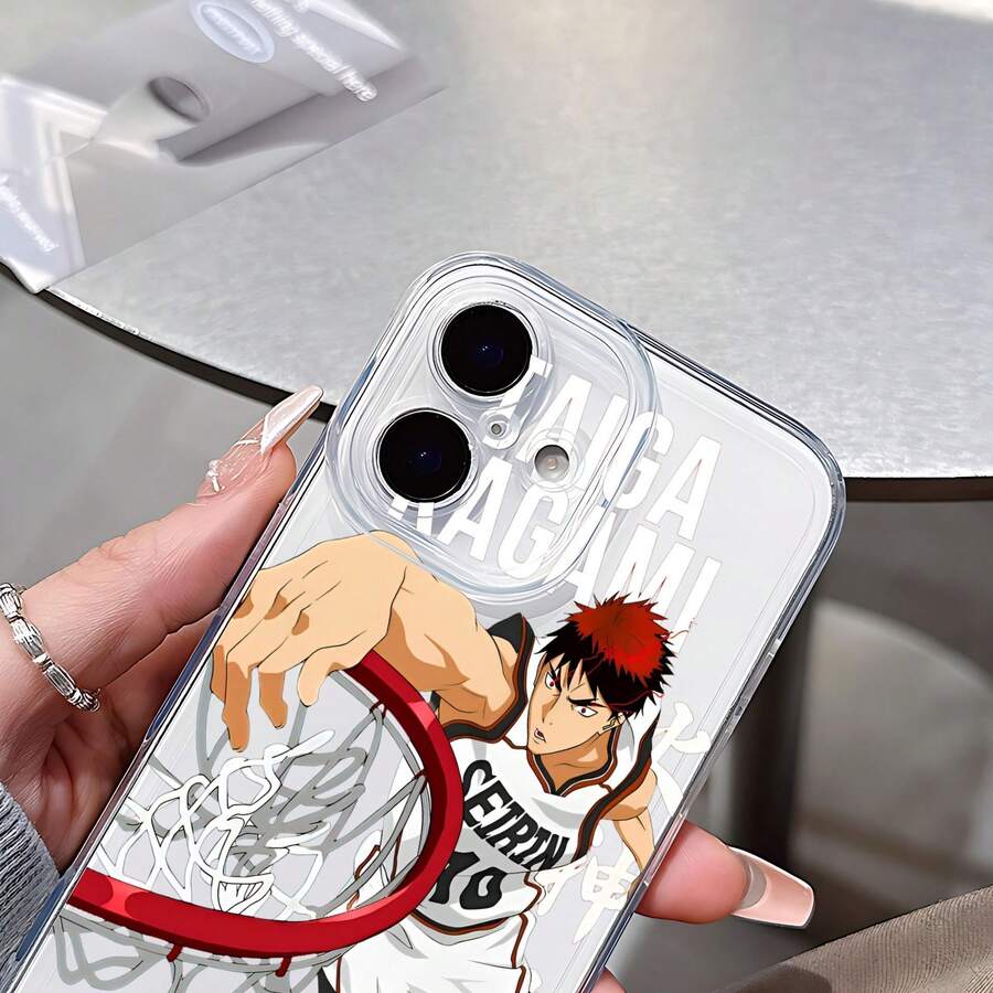 Un diseño elegante y minimalista con Taiga Kagami del anime de baloncesto, adecuado para modelos de 16/15/14/13/12/11 Promax/Plus. Incluye protección contra caídas integrada en todas las esquinas, una carcasa de TPU transparente anti-amarilleo, y es ligera y fácil de transportar. Esta es una funda negra mejorada con tecnología inspirada en el festival de verano de baloncesto de Kuroko. - Color transparente 2 - Ver 1