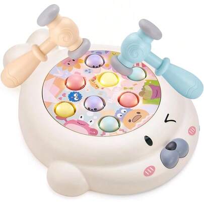 Juguetes Para Golpear Con 2 Martillos, Juguetes Educativos Interactivos Con Sonido Y Luz Para NiñOs De 2 A 6 AñOs