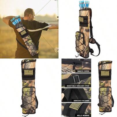 Arrow Quiver Archery Arrow Quiver Holder Adjustable Arrow Backpack Bag Holder Hip Archery Shoulder Bag Back Quiver For Bow And Target Practicing