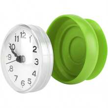 Reloj de Pared de Baño a Prueba de Agua, Espejo de Ventana de Succión de Pared Reloj de Ducha de Baño Accesorios de Baño(azul) - verde - Ver 5