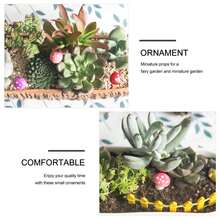 50 قطعة فطر صغير نموذج مصغر زهرة اصطناعية ديكور حديقة فراشة نبات مزروع في أصيص راتنج حرفي ديكور منزلي DIY زخرفة منظر طبيعي مصغر - متعدد الألوان - مشاهدة 5