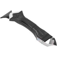 Raspador de Paleta de Silicona, Herramientas de Calafateo de Silicona 3 en 1 Removedor de Calafateo de Cabeza de Acero Inoxidable Raspador de ángulo de Pegamento de Vidrio con 5 Piezas Pistolas de Cal - 1 - Ver 8
