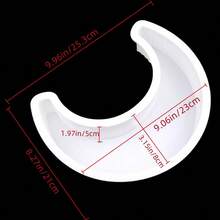 新月形硅胶蛋糕模具，适用于制作海绵蛋糕、玛芬蛋糕、面包、披萨、月饼等，厨房烘焙工具 - 彩色 - 查看 7