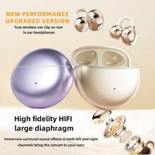 New Senyang True Wireless Clip-On Sports Headset Music Hanging Bluetooth Earpods Video Comfortable TWS HIFI Dolby Bass Stereo HD Calling Earphones Adapted For Android For Iphone Cellphone Gaming Earpieces Couples Business Smart Headphones - J91 - Xem 6