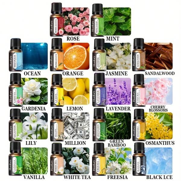 1pc 10ml Essential Oils Hankey Premium Fragrance Oil Fragrance Oil Aromatherapy Oil Used For Candle Making,Humidifier Diffusers Long Lasting Fragrance