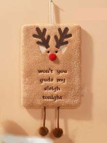 1pack Christmas Hand Towel Thick Coral Fleece Towel Bathroom Absorbent Hand Towel Hand Towel Thick Absorbent, Christmas Gift New Year Gift