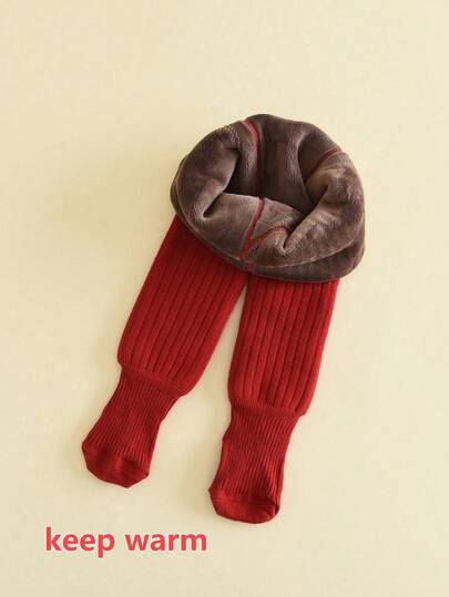 1pc Thick Warm Baby Leggings, Soft & Comfortable Children Tights, Autumn/Winter