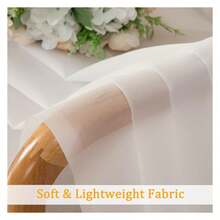 Sheer Curtains 96 Inches Long 2 Panels, Elegant Window Treatments Voile Curtains For Living Room, Light Filtering Rod Pocket Sheer Drapes, Each 42" Wx96 - 多色130 - 查看 6