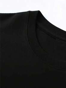 Camiseta de manga corta holgada con cuello redondo y estampado de manos verdes en forma de corazón para mujer, con temática navideña "NAVIDAD", cómoda y agradable para la piel, 100% tela de algodón, adecuada para el hogar, viajes, negocios, escuela, desplazamientos, fiestas y otras ocasiones, adecuada para todas las estaciones. - Negro - Ver 5